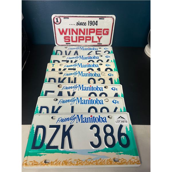 Lot of 8 Assorted License Plates (*Used)