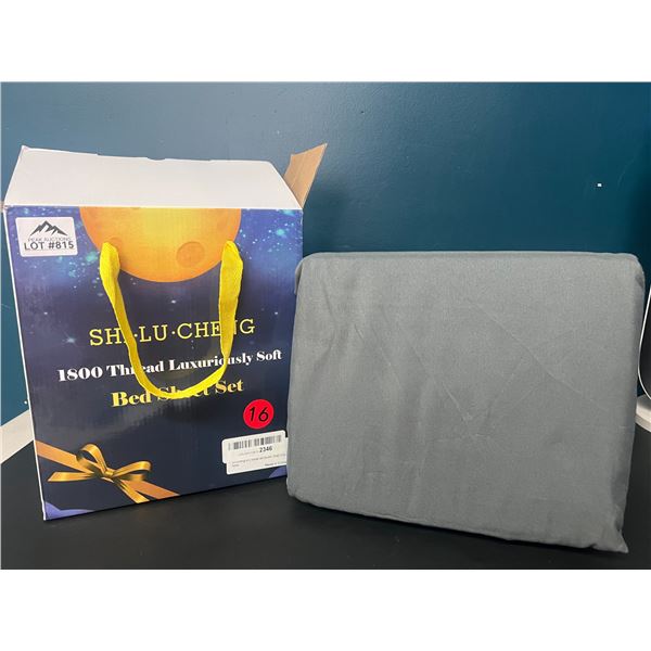 Lot of 1 1800 Count Luxuriously soft Gray Queen Sheet Set