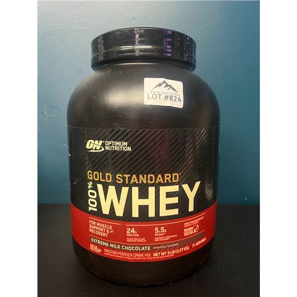 Lot of 1 Optimal Nutrition Gold Standard Whey Protein Powder - 5 Pounds