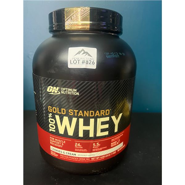 Lot of 1 Optimal Nutrition Gold Standard Whey Protein Powder - 4.65 Pounds