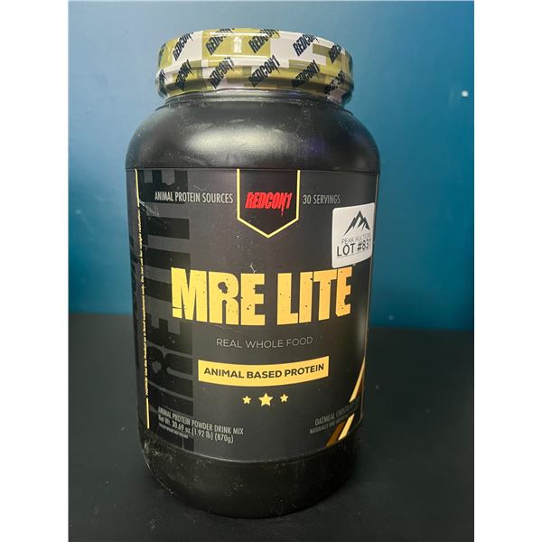 Lot of 1 MRE Lite Animal Based Protein Powder - 1.92lbs - Oatmeal Chocolate Chip