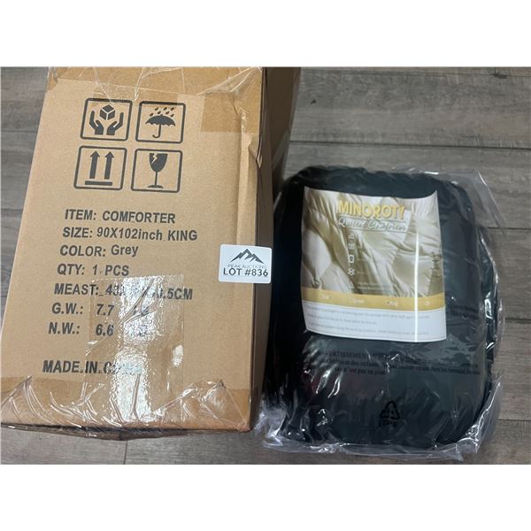 Lot of 1 King Size Comforter (Dark Grey)