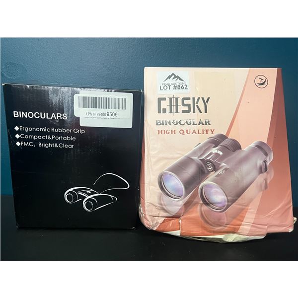 Lot of 2 Pairs of Binoculars w/ Pouch