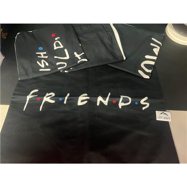 Lot of 4 "Friends" Style Throw Pillow Cases