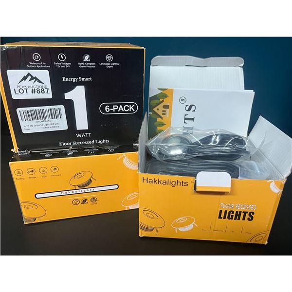 Lot of 3 Packs of Floor Recessed Lights (6pcs per pack)