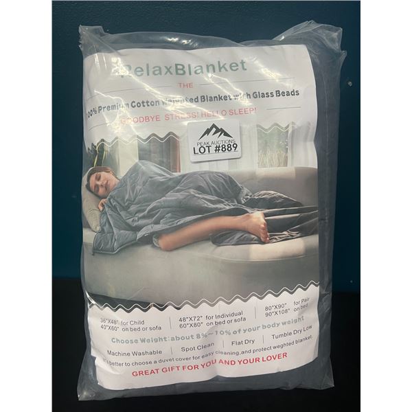 Lot of 1 Weighted Blanket w/ Glass Beads