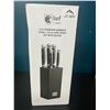 Image 1 : Lot of 1 5PC Premium German Steel Kitchen Knife Block Set