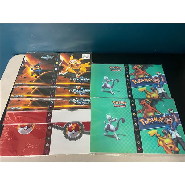 Lot of 7 Pokemon 4-Pocket Trading Card Binders