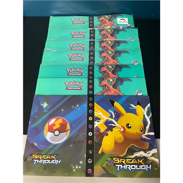 Lot of 7 Pokemon 4-Pocket Trading Card Binders