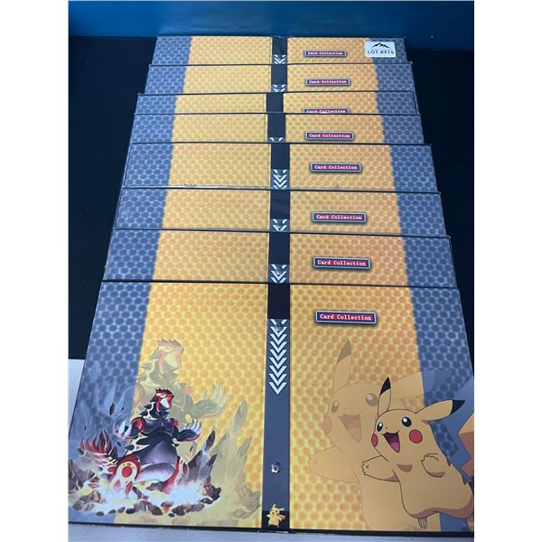 Lot of 8 Pokemon 4-Pocket Trading Card Binders (HardShell)