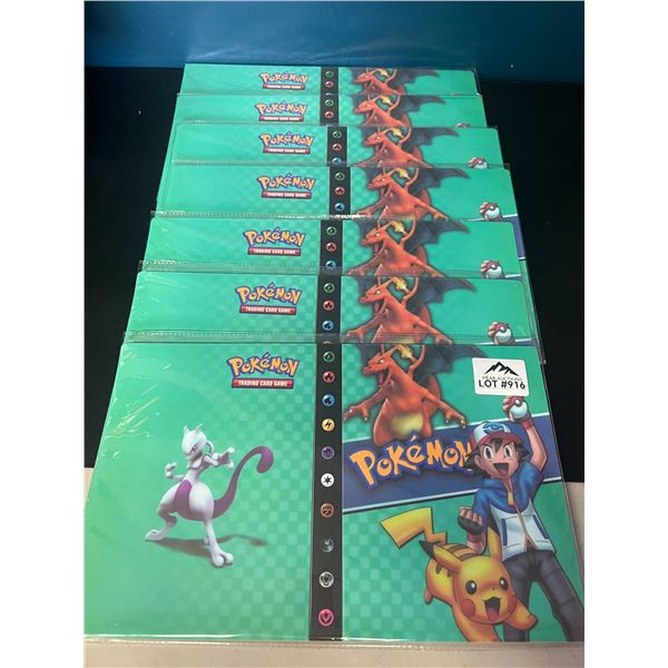 Lot of 7 Pokemon 4-Pocket Trading Card Binders