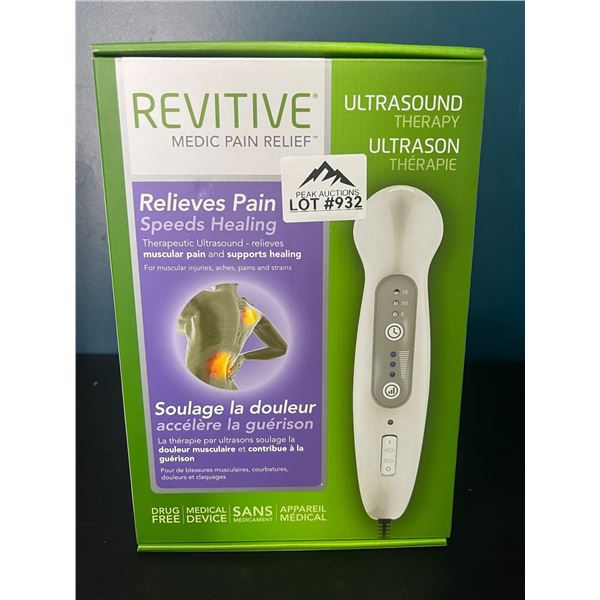 Lot of 1 Revitive Medic Pain Relief Ultrasound Therapy Device