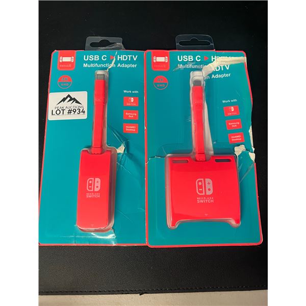 Lot of 2 Adapters for Nintendo Switch Lite