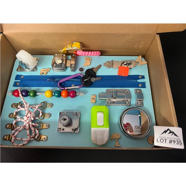 Lot of 1 Toddler Busy Board/Activity Board for Kids