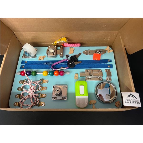 Lot of 1 Toddler Busy Board/Activity Board for Kids