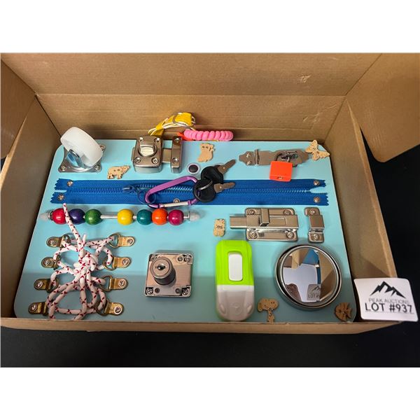 Lot of 1 Toddler Busy Board/Activity Board for Kids