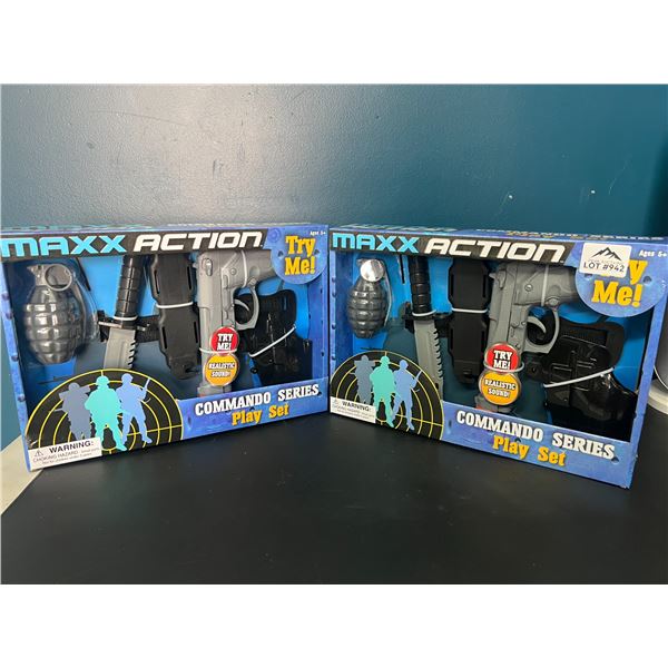 Lot of 2 Kids Max Action Play Toy Sets (5pcs each)