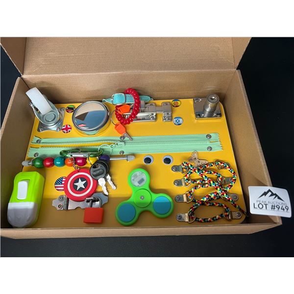 Lot of 1 Toddler Busy Board/Activity Board for Kids