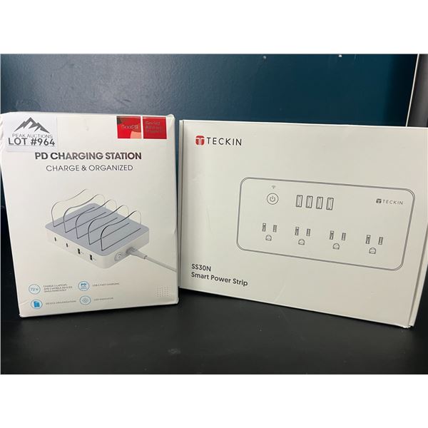 Lot of 1 Charging Station and 1 Smart Power Strip/Bar