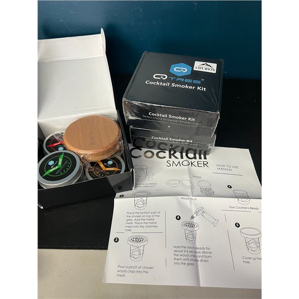 Lot of 3 Cocktail Smoker Kits