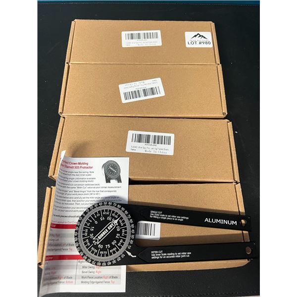 Lot of 4 Miter Saw Protractor Tools