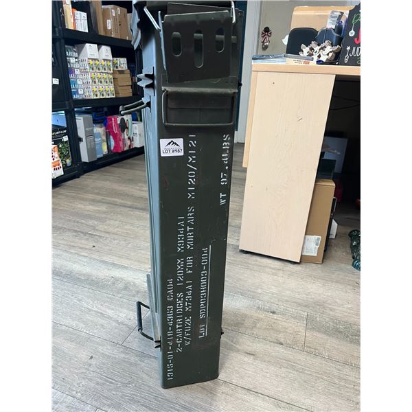 Lot of 1 Vintage Mortar Shell Ammo Box (*Used)