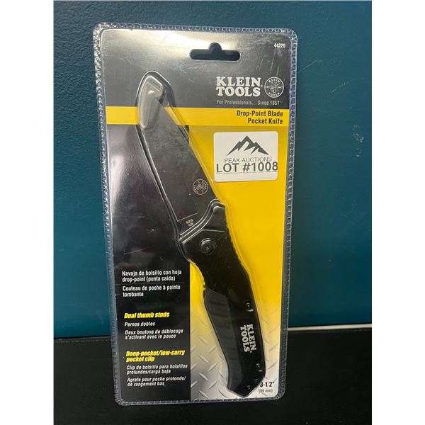 Lot of 1 Klein Tools Drop-Point Blade Pocket Knife