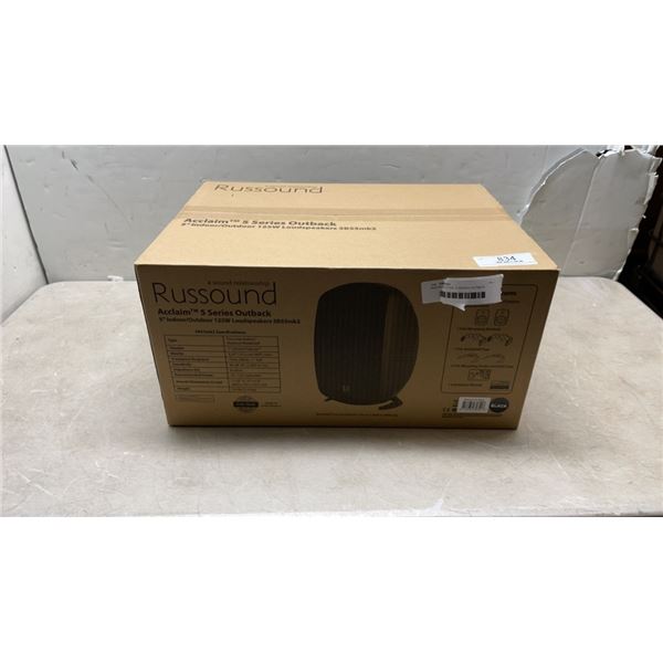 NEW PAIR RUSSOUND 5 SERIES OUTBACK SPEAKERS RETAIL $579  INDOOR/OUTDOOR 125W