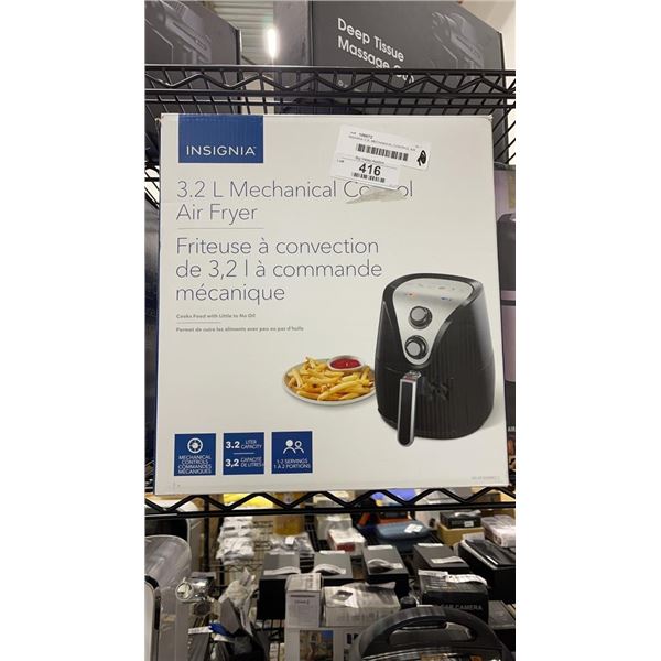 INSIGNIA 3.2L MECHANICAL CONTROL AIR FRYER - TESTED WORKING - RETAIL $149