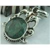 65ctw  Faceted Emerald Sterling Pendant (JEW-1313)