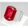 70.50ct Top Red Topaz Silver Ring (JEW-1276)