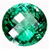 Image 1 : 25.90ct Full Fire Round Checker Cut Green Amethyst (GEM-14910)