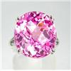 47.05ct  Sterling Ring Size 10 Top Oval Pink Topaz (JEW-1366)