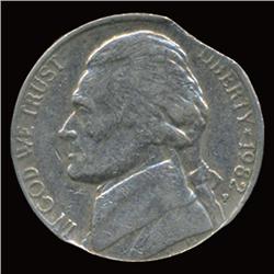 1982P Jefferson Nickel Clip Error Hi Grade (COI-5118)