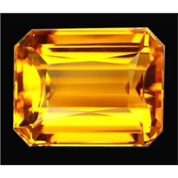 30.8ct Wonderful Emerald Cut Golden Yellow Citrine Rare (GEM-15528)