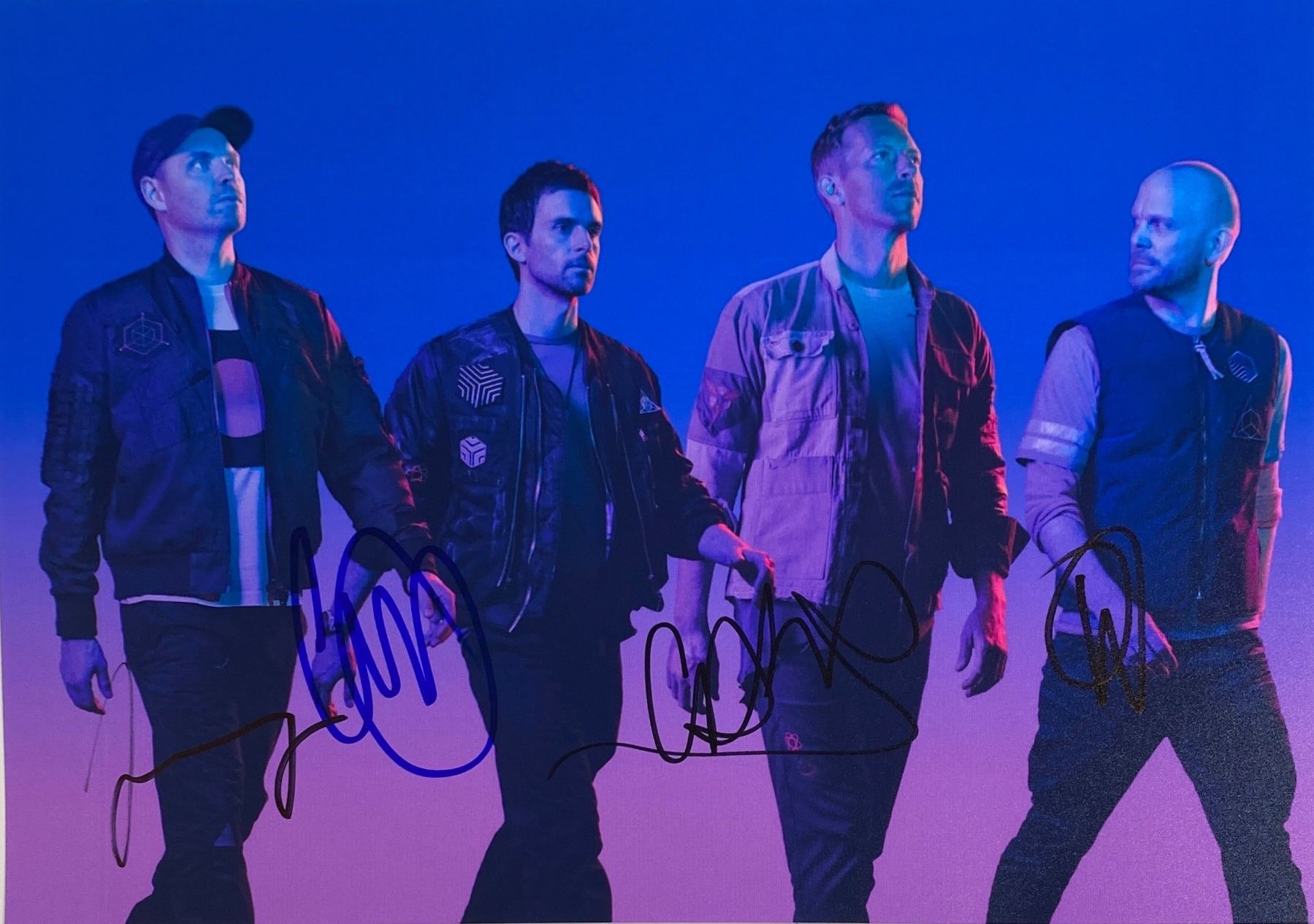 Coldplay Auto Graph Autograph Signed Coldplay Photo