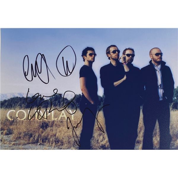 Autograph Signed  Coldplay Photo