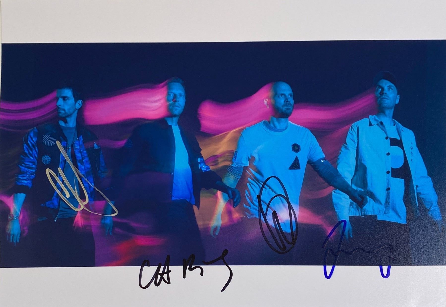 Coldplay Auto Graph Autograph Signed Coldplay Photo