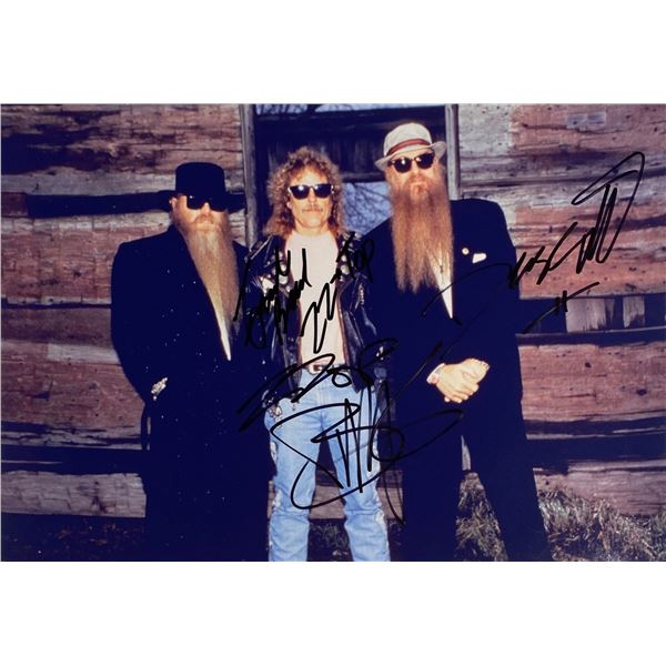 Autograph Signed  ZZ Top Photo