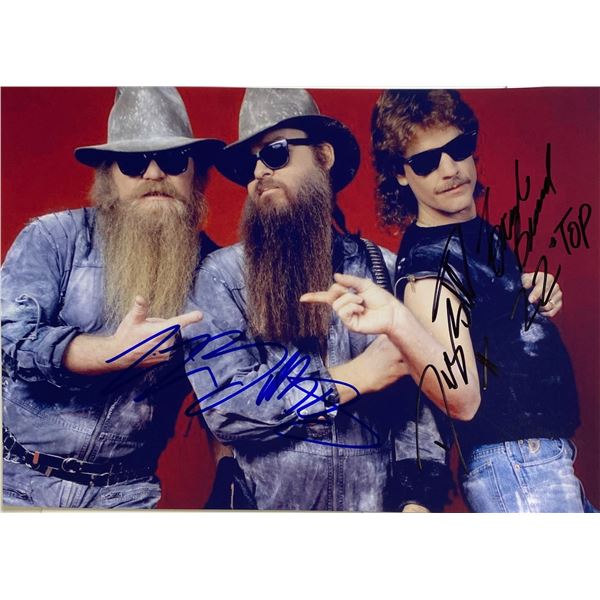 Autograph Signed  ZZ Top Photo