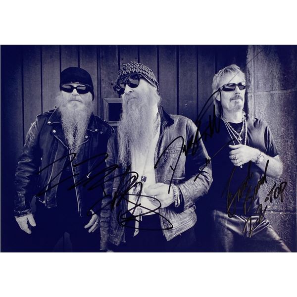 Autograph Signed  ZZ Top Photo