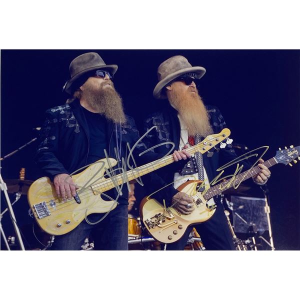 Autograph Signed  ZZ Top Photo