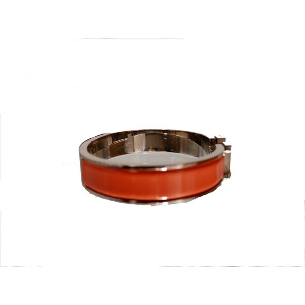 Hermes Rouge Metal Clic Clac Bangle Bracelet