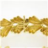 Image 2 : 14k Yellow Gold 6.81 ctw Multi Gemstone Ribbed Wide Leaf Chain Bracelet