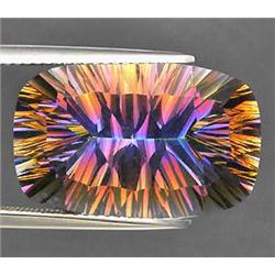 15.11ct  Cushion Concave Cut Rainbow Mystic Quartz  (GEM-16139)