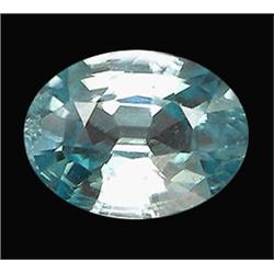 1.26ct  Top AAA Oval Cut Blue Green Zircon (GEM-16136)