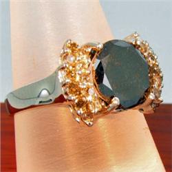 2.5ct Black & White Diamond Ladies 14k White Gold Ring (JEW-1435)