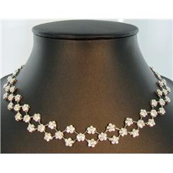 8ct White Diamond White Gold Necklace $35000 (JEW-1421)