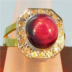 7.3ct Star Ruby & Diamond Ladies 14k Ring (JEW-1429)