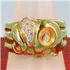 Image 1 : 18k Solid Yellow Gold Mens 1 ct Diamond Elephant Ring 14 grams (JEW-1424)